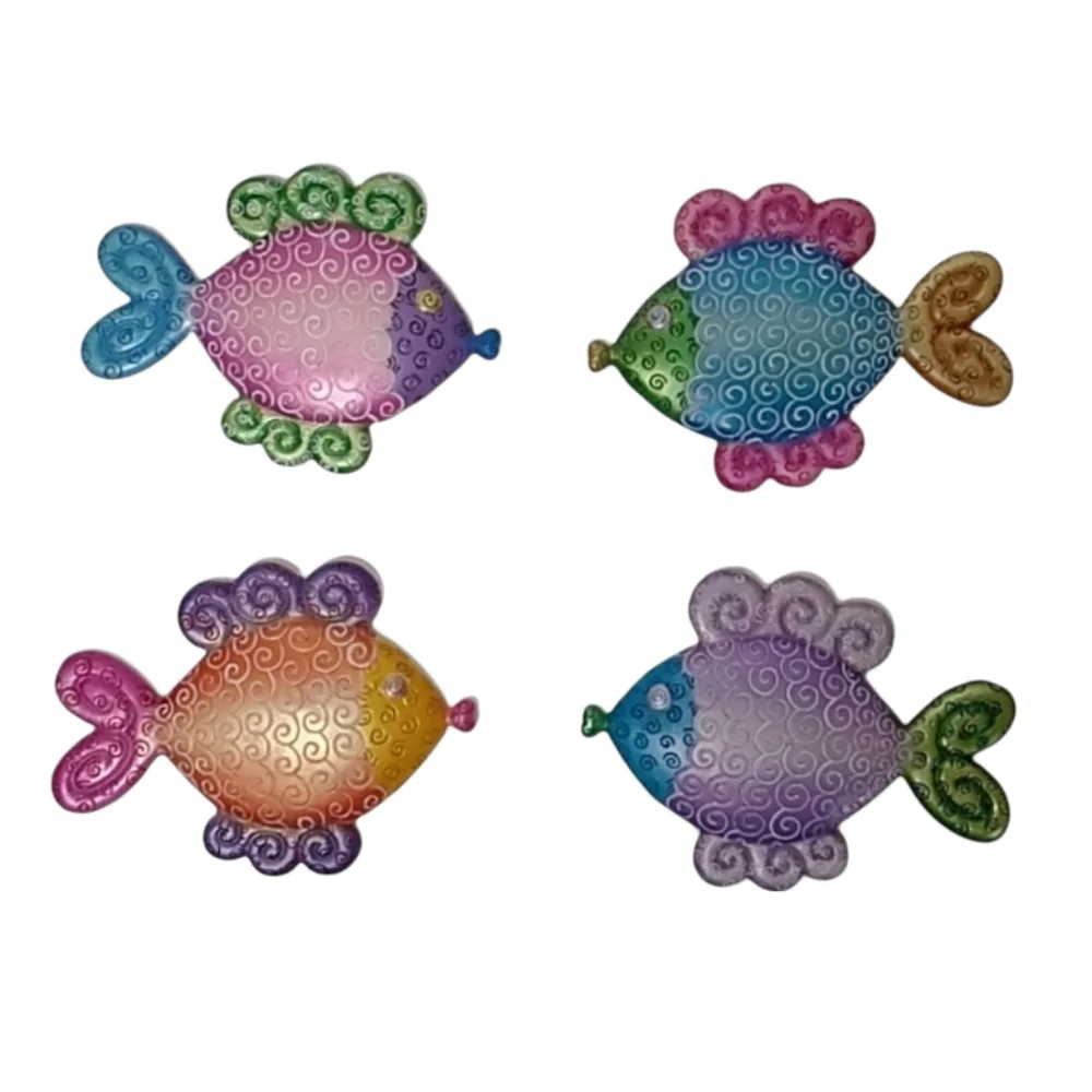 Tropical Fish Wall Art Colorful Beach Theme Decor Painted Multicolor Handmade